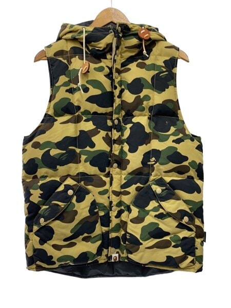 A BATHING APE(アベイシングエイプ) / ダウンベスト/L/ナイロン/BEG 
