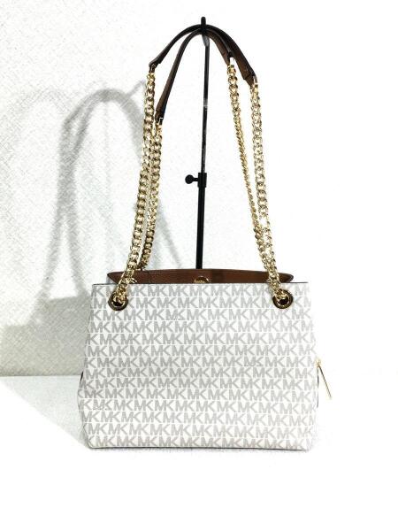 MICHAEL KORS(マイケルコース) ハンドバッグ/PVC/WHT/総柄