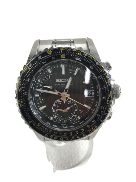 SEIKO(セイコー) / ソーラー腕時計/アナログ/ステンレス/BLK/SLV/8B53 