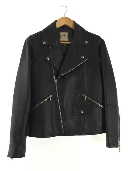 TOMORROWLAND DENIMレザー ブラック レザーダブルライダース44