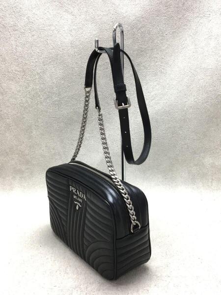 【未使用】 PRADA ダイアグラム ブラック 1BH083 ショルダーバッグ PRADA】プラダ『ダイアグラム レザー バッグ』1BH083 レディース