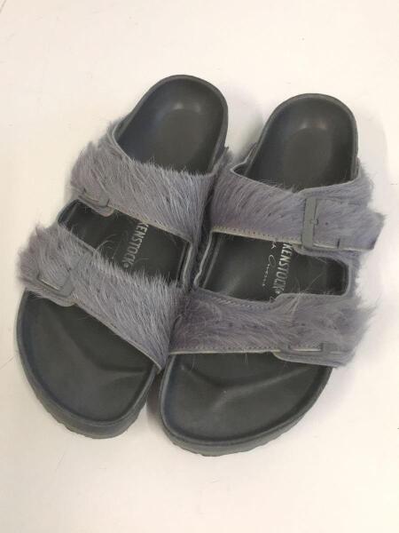 Rick Owens X Birkenstock ブラックファーサンダル 40 中古・古着通販