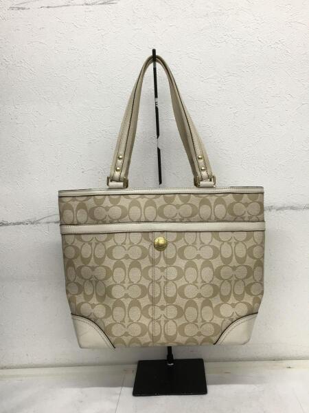 COACH(コーチ) / トートバッグ/PVC/ベージュ/総柄/F13196 | 中古品の
