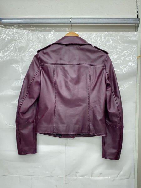 HUGO BOSS / ダブルライダースジャケット/XS/羊革/パープル/10258915 HUGO BOSS(ヒューゴボス) / ダブルライダースジャケット/XS/羊革