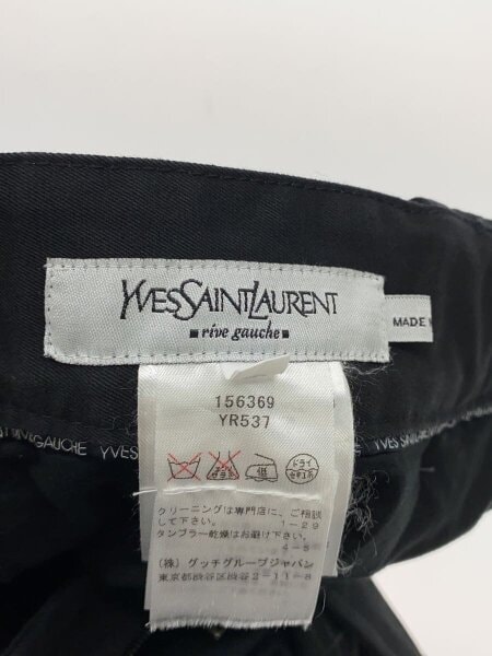 YVES SAINT LAURENT / ストレートパンツ/46/コットン/BLK/無地/156369 YR537 YVES SAINT LAURENT(イヴサンローラン) / ストレートパンツ/46