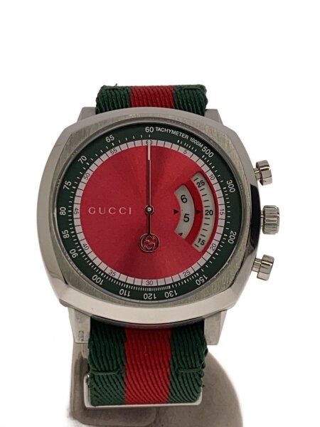 GUCCI(グッチ) / クォーツ腕時計/アナログ/--/WHT/GRN/SS/YA157304 