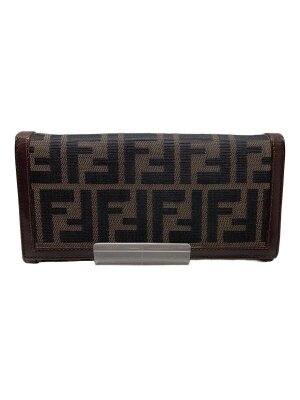 FENDI(フェンディ) / 長財布/レザー/RED/ズッカ柄/型押し/レディース