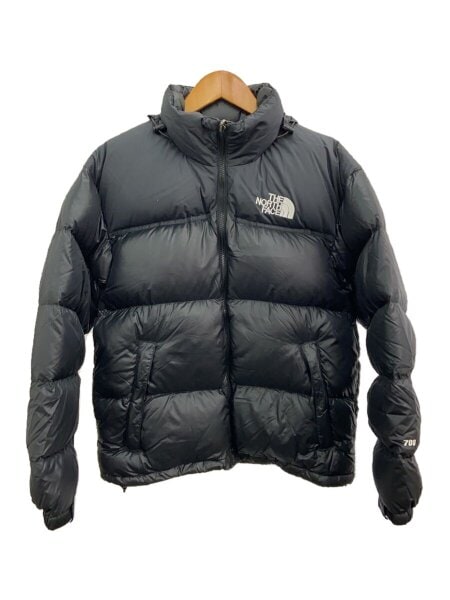 THE NORTH FACE ブラック ダウンジャケット センターロゴ THE NORTH