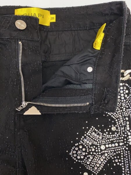 GUAPI(グアピ) / OBSIDIAN BLACK DISTRESSED CROSS DENIM/28/デニム 