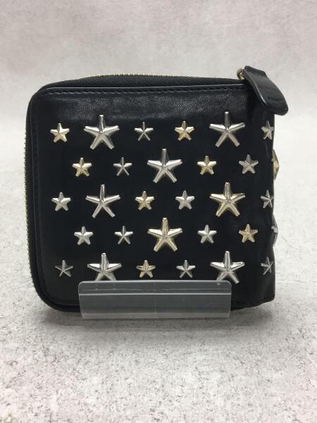 JIMMY CHOO 二つ折り財布 スターエンボス ブラック 直営オンラインショップ