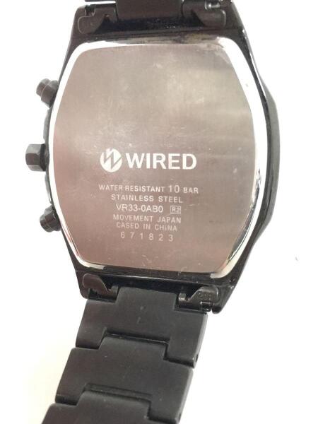 □腕時計□WIRED クロノグラフ VR33-0AB0 ブラック ワイヤード SEIKO 