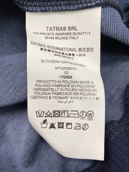 TATRAS(タトラス) / ジャケット/2/ポリエステル/NVY/無地/MTA20S8070