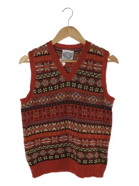 美品 JAMIESON'S ジャミーソンズ 総柄 ニットベスト JAMIESON'S(ジャミーソンズ) / ニットベスト(厚手)/--/ウール/ORN/総柄