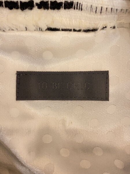 トゥービーシック　パール付ツイードジャケット トゥービーシック パール付ツイードジャケット