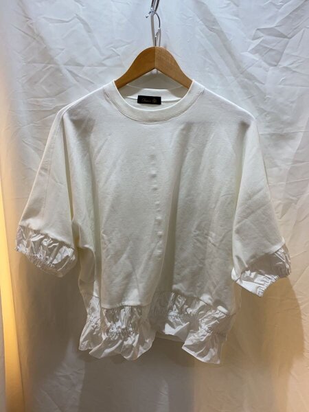 ドゥロワー 裏毛ヘムフリルブラウス