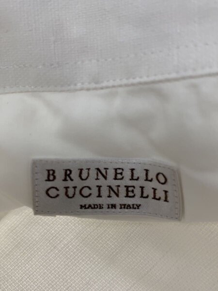 BRUNELLO CUCINELLI ホワイト長袖シャツ S