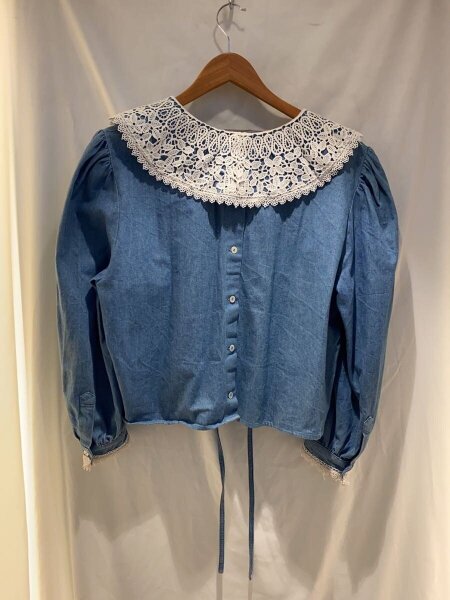 rokh(ロク) / 長袖ブラウス/34/コットン/BLU | 古着の販売・通販なら 