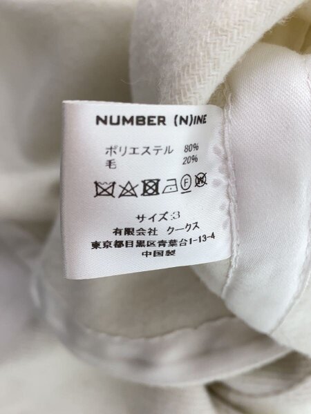 NUMBER (N)INE(ナンバーナイン) / ジャケット/3/ポリエステル/WHT 