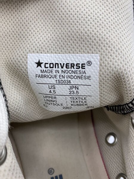CONVERSE / ハイカットスニーカー/23.5cm/BLK/1SD036 CONVERSE(コンバース) / ハイカットスニーカー/23.5cm/BLK/1SD036