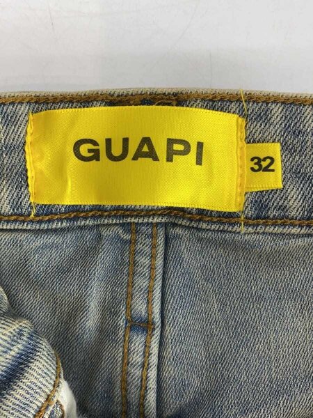 GUAPI(グアピ) / ラインストーン/フレアデニム/32/コットン/IDG/無地 