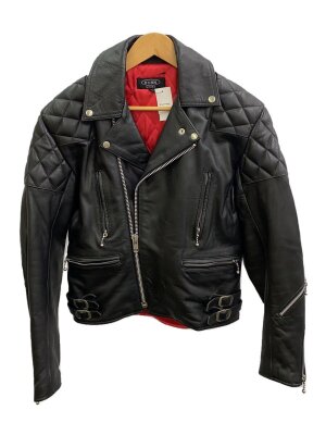 HORN WORKS◇レザージャケット・ブルゾン/2/レザー/BLK/無地 HORN