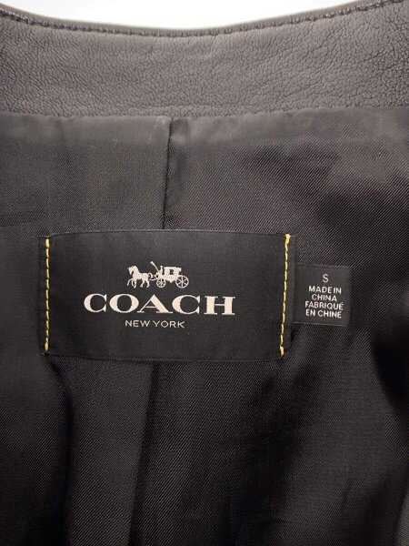 COACH(コーチ) / レザージャケット・ブルゾン/S/レザー/BLK/F33779
