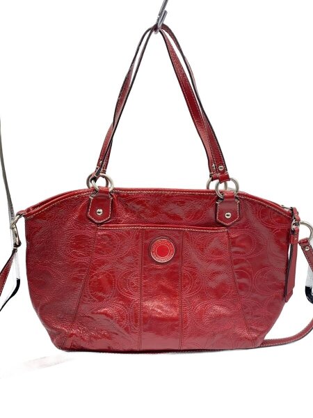 COACH(コーチ) / ハンドバッグ/エナメル/RED/無地/f19197 | 中古品の 