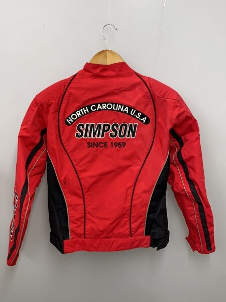 SIMPSON(シンプソン) / シングルライダースジャケット/--/ナイロン/RED 