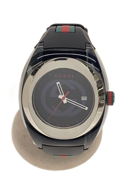 GUCCI(グッチ) / クォーツ腕時計/アナログ/ラバー/BLK/BLK/SS/137.1 