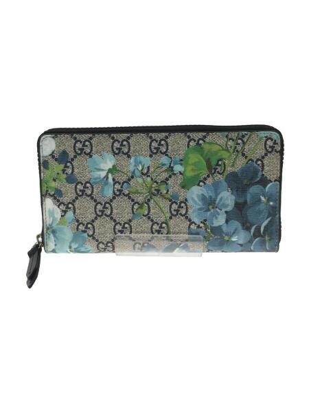 GUCCI(グッチ) / 長財布/PVC/NVY/花柄/546355/GGスプリーム/ラウンド 