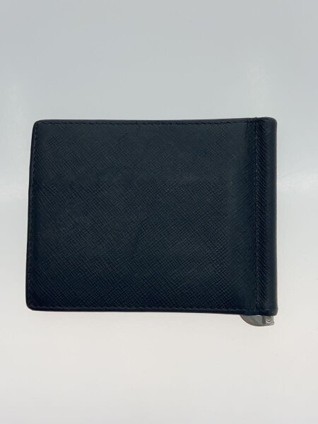 PRADA(プラダ) / マネークリップ付きカードケース/レザー/BLK/メンズ 