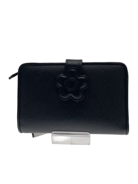 MARY QUANT(マリークワント) / 2つ折り財布/レザー/BLK/レディース