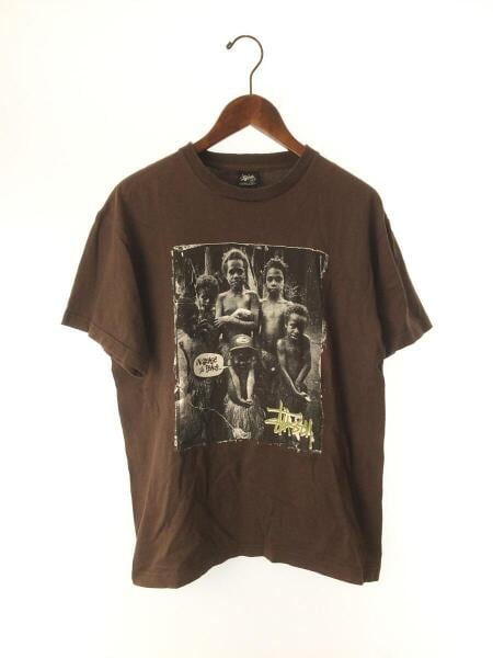 STUSSY ステューシー フォト Tシャツ M STUSSY(ステューシー) &frasl; フォト Tシャツ&frasl;M&frasl;コットン&frasl;ブラウン&frasl;プリント