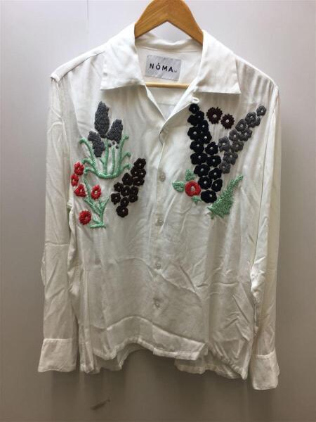 NOMA t.d. フラワー刺繍 長袖シャツ NOMA t.d.（ノーマティーディー