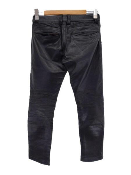 BLACKMEANS LEATHER ZIP PANTS