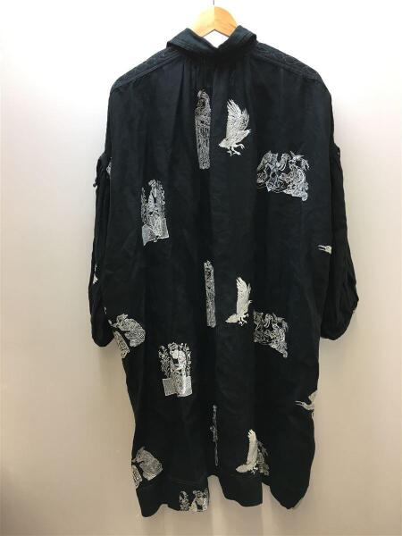 LEH(レー) / Embroidery Smock Long Shirts/スモック ロングシャツ/M 