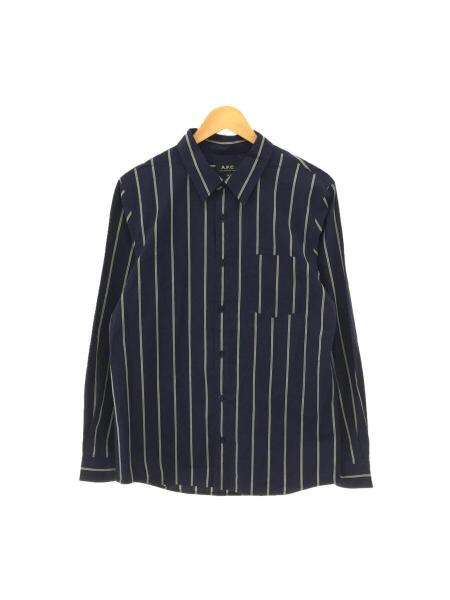 A.P.C.(アーペーセー) / 長袖シャツ/M/コットン/NVY/ストライプ | 古着 