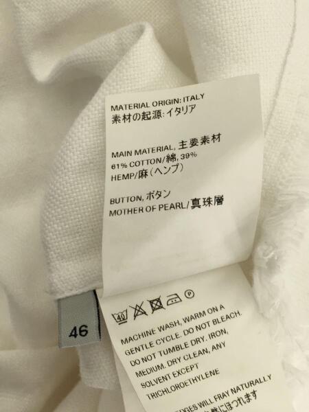 OUR LEGACY(アワーレガシー) / 長袖シャツ/46/コットン/WHT/無地