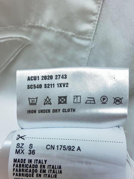 PRADA(プラダ) / 三角ロゴパッチ長袖シャツ/S/コットン/WHT/acu1 2