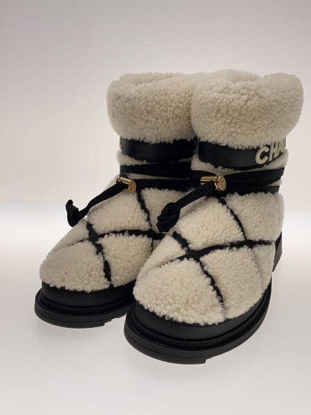 CHANEL(シャネル) / ムートンブーツ/マトラッセ調/37/WHT/G35342 CHANEL(シャネル) / ムートンブーツ/マトラッセ調/37/WHT/G35342