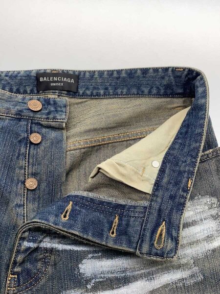 BALENCIAGA(バレンシアガ) / グラフィック加工バギーデニムパンツ 