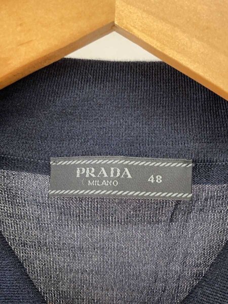 PRADA(プラダ) / ニットポロシャツ/48/コットン/BLK/DNA03H S000 14HB