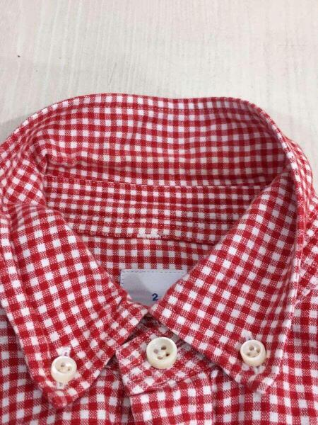 maillot(マイヨ) / 長袖シャツ/2/コットン/RED/ギンガムCK/赤×白/MAS 