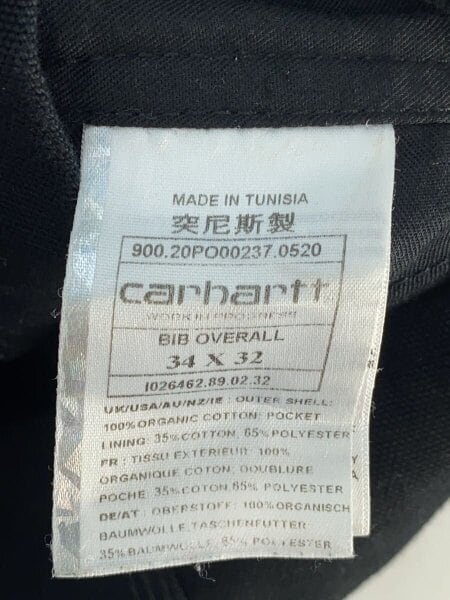 Carhartt(カーハート) / オーバーオール/34/コットン/BLK/BIB OVERALL