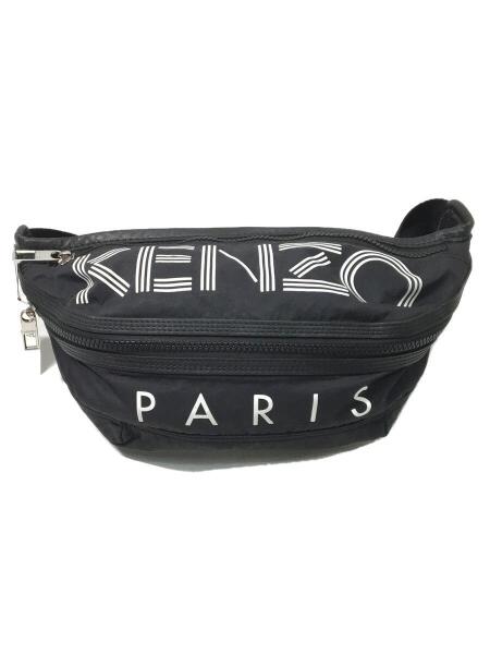 ケンゾー F855SF212F24 ロゴプリントナイロンウエストバッグ メンズ KENZO(ケンゾー) / ウエストバッグ/ナイロン/黒/無地/F855SF212F24
