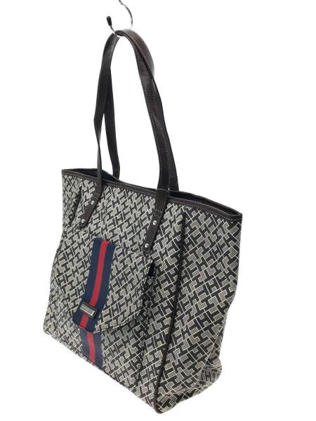 TOMMY HILFIGER(トミーヒルフィガー) / トートバッグ/レザー/BRW/総柄 