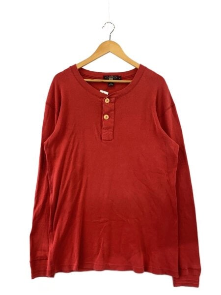 RRL(ダブルアールエル) / ヘンリーネックカットソー/XL/コットン/RED 