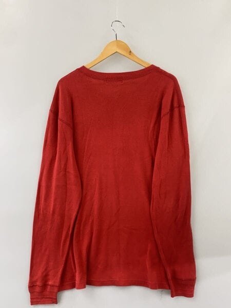 RRL(ダブルアールエル) / ヘンリーネックカットソー/XL/コットン/RED 