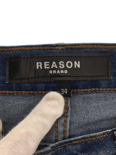 REASON(リーズン) / バイカーパンツ/ペイント加工/スキニーパンツ/34 