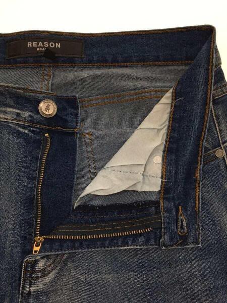 REASON(リーズン) / バイカーパンツ/ペイント加工/スキニーパンツ/34 